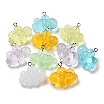 Transparent Resin Pendants FIND-Z011-01B-1