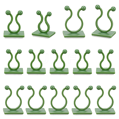 120Pcs 2 Styles Self-Adhesive Plastic Wall Fixture Clips AJEW-CP0009-90-1