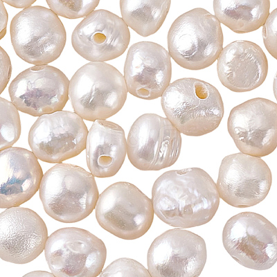 60Pcs Natural Cultured Freshwater Pearl Beads PEAR-PA0001-03-1
