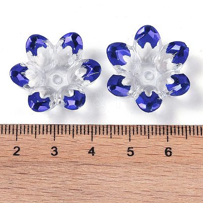 Plating Acrylic Bead Caps OACR-H118-06C-1