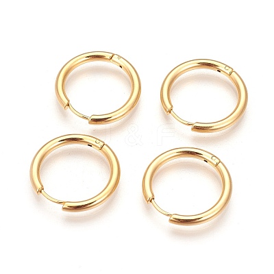 Ion Plating(IP) 304 Stainless Steel Hoop Earrings EJEW-P177-G-23-1