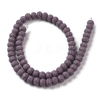 Natural Lava Rock Dyed Beads Strands G-Z036-B01-09-1