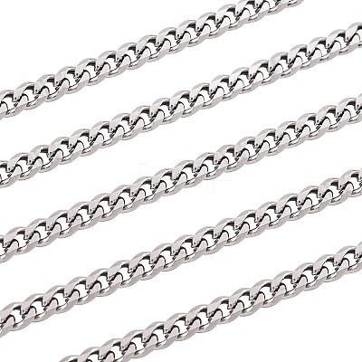 304 Stainless Steel Cuban Link Chains FIND-YS0001-20-1