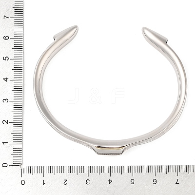 Non-Tarnish 304 Stainless Steel Open Cuff Bangles for Women BJEW-U001-03P-1