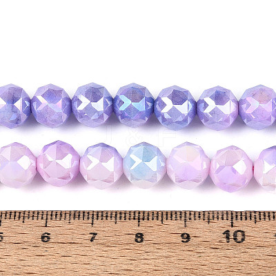 Anti-Tarnish Electroplate Glass Beads Strands GLAA-N010-10mm-14-1