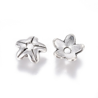 Tibetan Style Alloy Bead Caps LF10624Y-1