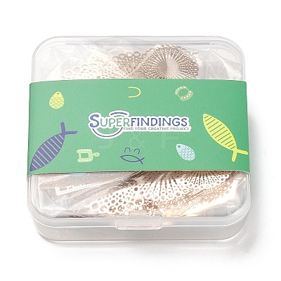 12Pcs 6 Style Brass Big Pendants KK-FH0006-88-1