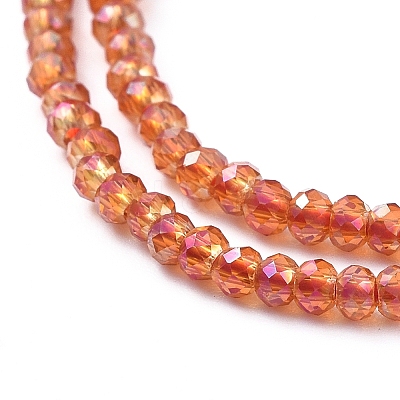 Electroplate Glass Beads Strands EGLA-F149-FR-03-1