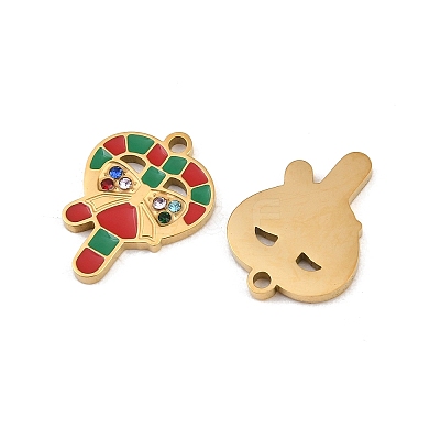 Christmas 304 Stainless Steel Enamel Pendants SA-CBA85C0-02C-G-1
