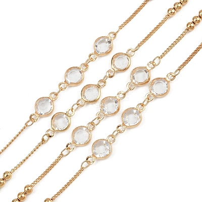 Brass Flat Round Link Chains CHC-H115-28G-1