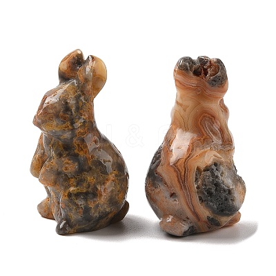 Natural Crazy Agate Sculpture Display Decorations G-C244-01F-1