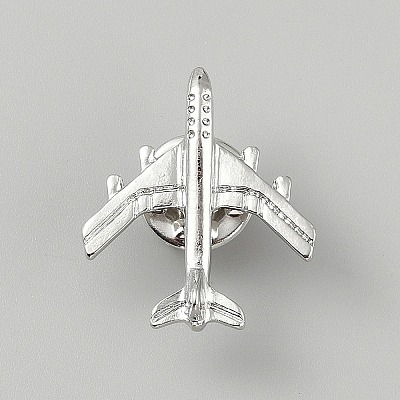Airplane Alloy Lapel Pin Backs for Backpack Clothes JEWB-WH0044-02A-P-1