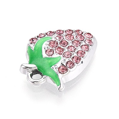 Alloy Rhinestone and Enamel Pendants PALLOY-T092-42P-03-1
