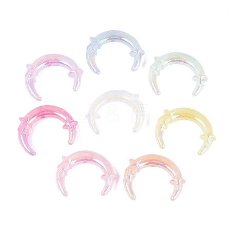 UV Plating Transparent Acrylic Beads OACR-Q204-04-1