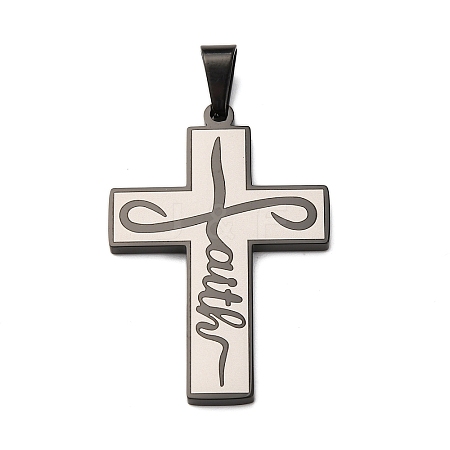 304 Stainless Steel Pendants STAS-P421-16B-1