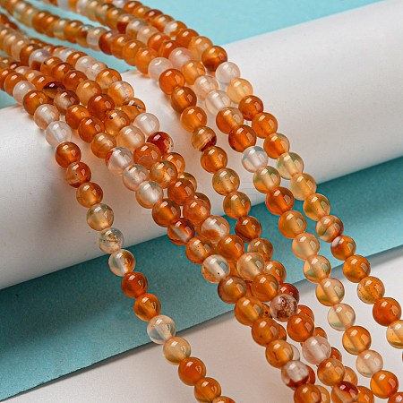 Natural Agate Beads Strands G-F417-01-4mm-1