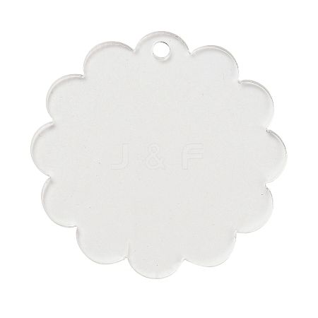 Transparent Acrylic Blank Pendants TACR-Z003-01C-1