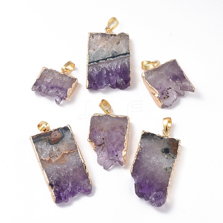 Natural Dyed Amethyst Pendants G-I251-11G-1