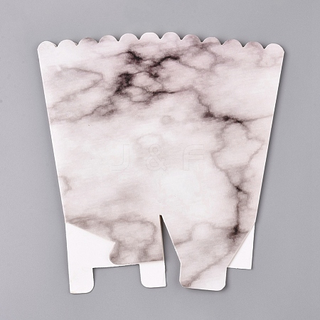 Marble Texture Pattern Paper Popcorn Boxes CON-L019-B-07-1