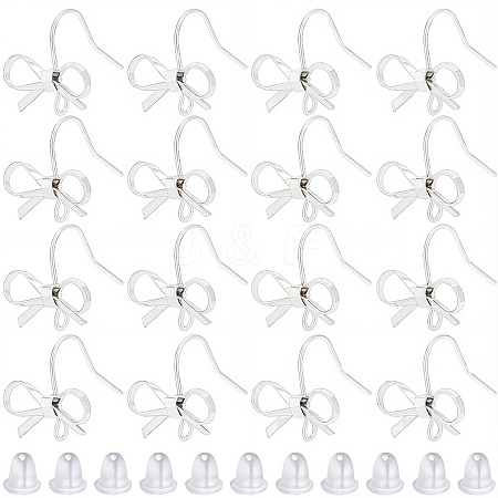 28Pcs Bowknot Shape Brass Earring Hook DIY-SP0001-06P-1