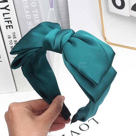 Cloth Bowknot Hair Bands for Women Girls PW-WG05148-04-1