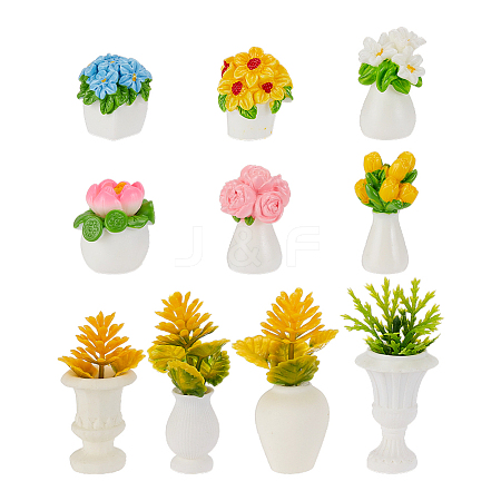 5 Styles Resin Plant Mini Model RESI-AR0001-54-1