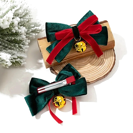 Christmas Cloth Alligator Hair Clips PW-WG004B5-01-1