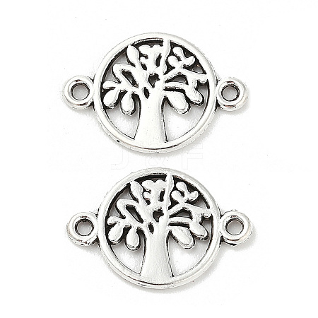 Tibetan Style Alloy Tree of Life Connector Charms TIBE-S324-17AS-1