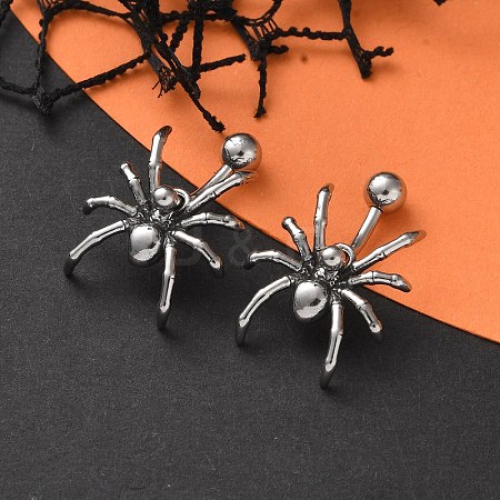 Spider 316 Surgical Stainless Steel Dangle Belly Button Rings EJEW-G416-09AS-1