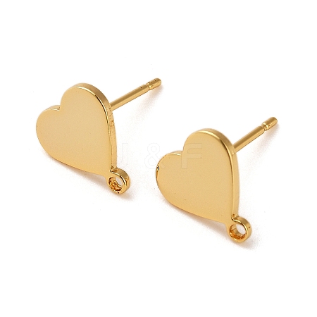 Brass Stud Earring Findings KK-P285-04G-1