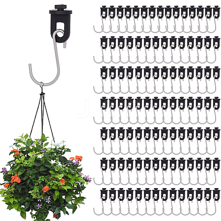 201 Stainless Steel Greenhouse S Hooks Hanger AJEW-WH0752-601-1