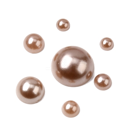 1Box ABS Plastic Imitation Pearl Dome Cabochons SACR-X0002-49-B-1