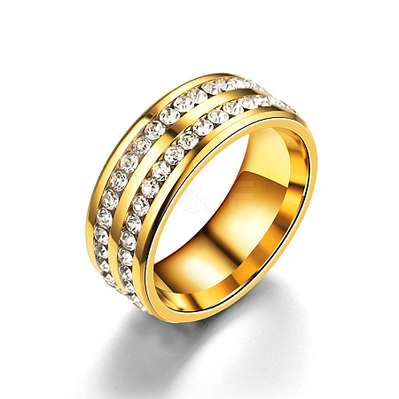 201 Stainless Steel Rhinestone Finger Ring FS-WGE7DD5-14-1
