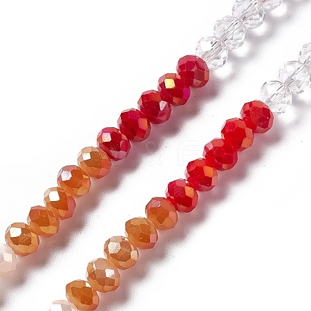 Imitation Jade Opaque Solid Color Glass Beads Strands GLAA-L044-A01-1