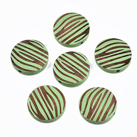 Painted Natural Wood Beads WOOD-T021-50B-01-1
