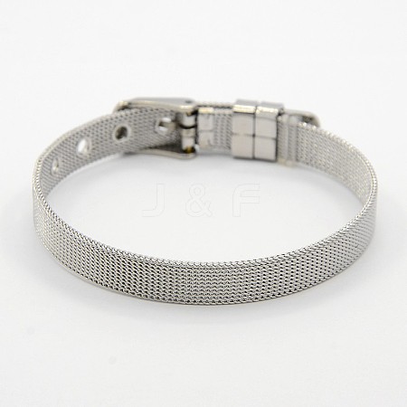 Tarnish Resistant Fashionable Unisex 304 Stainless Steel Watch Band Wristband Bracelets BJEW-F065G-01-1