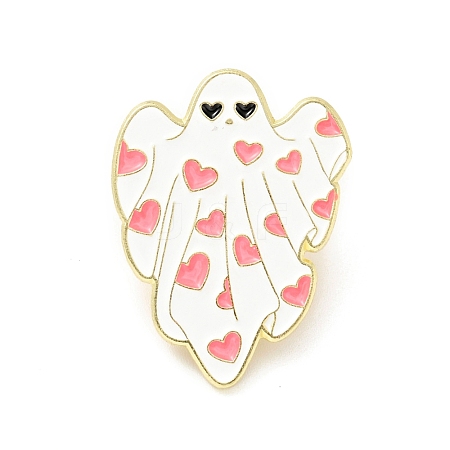 Ghost with Heart Enamel Pin JEWB-G014-C02-1