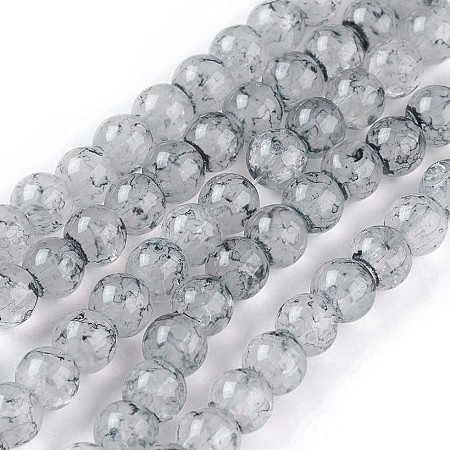 Spray Painted Glass Beads Strands GLAA-A038-B-49-1