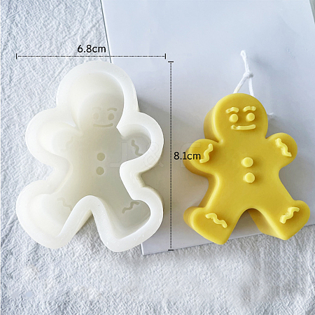Christmas Theme DIY Candle Food Grade Silicone Statue Molds CAND-PW0001-252-1