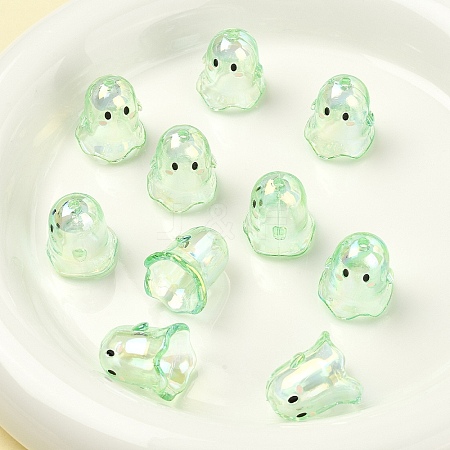 10Pcs Transparent Acrylic Bead Caps TACR-YW0003-23H-1