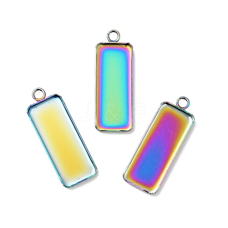 Ion Plating(IP) 304 Stainless Steel Pendant Cabochon Settings STAS-I069-36MC-1