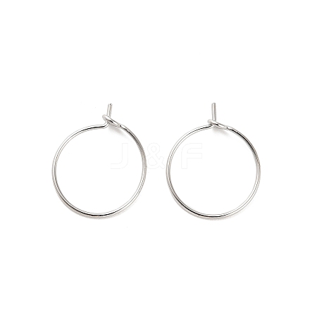 Brass Hoop Earring Findings LS-KK-R112-038A-1