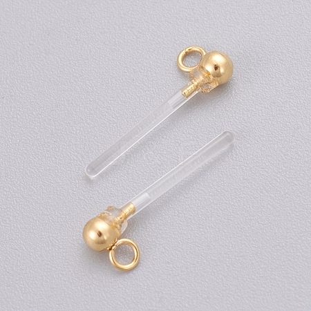 Transparent Painless Prevent Allergy Resin Stud Earring Findings KY-L005-06G-1