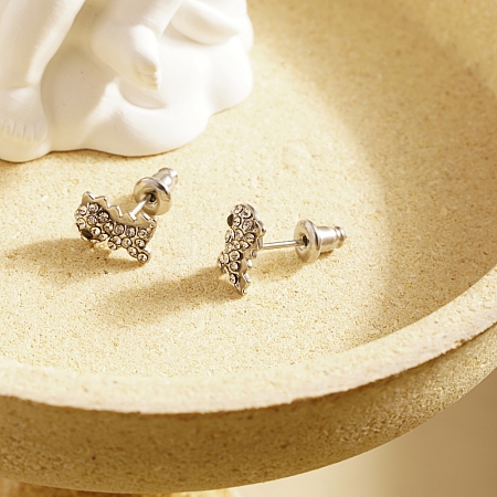Cute Dinosaur Stainless Steel  Stud Earrings for Women IO1887-2-1