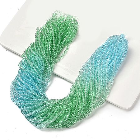 Transparent Painted Glass Beads Strands X1-DGLA-A034-T2mm-A16-1