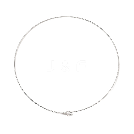 304 Stainless Steel Choker Necklaces NJEW-Q348-04P-1-1