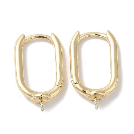 Brass Stud Earring Findings KK-U013-07G-1