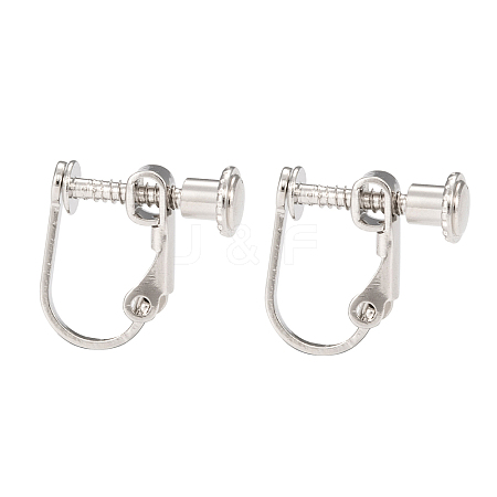 Brass Screw On Clip-on Earring Findings LS-KK-L164-02P-1