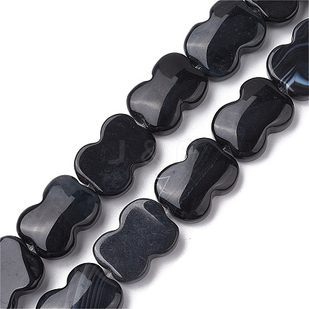 Dyed & Heated Natural Black Agate Beads Strands G-K359-D05-01-1