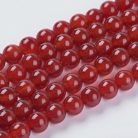 Natural Carnelian Beads Strands X-G-GSR8MM060-2-1